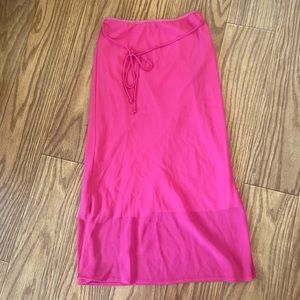 Vintage hot pink midi skirt